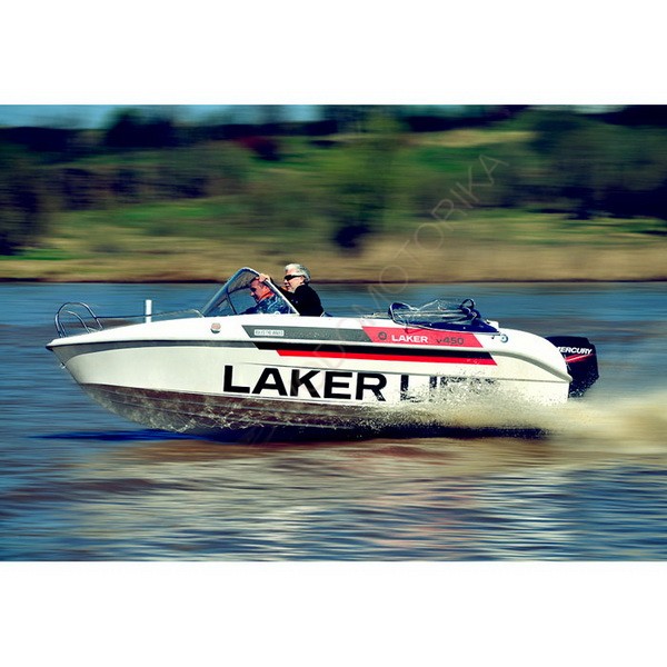 Комплект лодка  стеклопластиковая LAKER V450 + мотор HDX 40 FWS (белый) 70042